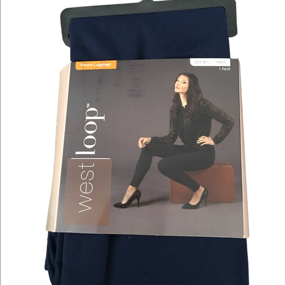 Dark Blue Fleece Leggings